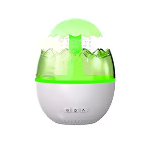 Egg-shaped Design Air Humidifier Adjustable Rain Volume White Noise Machine Aroma Diffuser Night Light Rain Cloud Humidifier