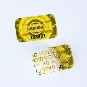 Tùy Chỉnh Kích Thước Nhỏ Ba Chiều Laser Chống Giả An Ninh Con Dấu Giả mạo Bằng Chứng Dán Nối Tiếp Số Dính Vinyl Nhãn - Product Image 1