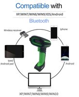 Pemindai Kode QR CMOS Industri IP65 Portabel USB Harga Murah Nirkabel Cepat 1D 2D Barcode Genggam dengan Basis Pengisian Daya Tersedia