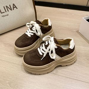 Zapatillas Deportivas Alemanas con Plataforma de 7CM para Mujer, Otoño 2025, Nuevas, de Cuero Genuino, con Suela Gruesa, Estilo Retro, Casuales - Product Image 4