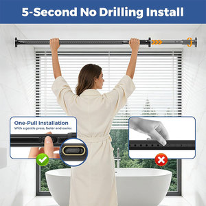 ARODDY Factory Direct <span class=keywords><strong>Tringle</strong></span> de Douche Télescopique 28mm à <span class=keywords><strong>Fixation</strong></span> Rapide pour Salle de Bain et Cabine de Douche - Product Image 2