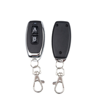 433Mhz Télécommande sans fil ON/OFF 2 boutons EV1527 Transmetteur de code d'apprentissage Porte-clés Contrôleur de porte de garage en métal pour porte