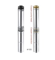 Pompe submersible haute pression sans balais DC 150V 20m³/h 2 pouces 42m de hauteur de refoulement 1300W, pompe à eau solaire pour puits profond