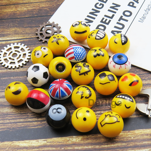 Nụ cười hạnh phúc khuôn mặt biểu hiện bóng hình dạng nhãn cầu lốp van Thân mũ USA cờ van Bìa - Product Image 3