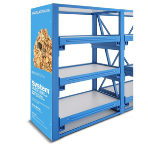 Fami System Ar Side Wall 900x2010mm Blue Ral5012 Storage <b>Shelves</b> <b>Unit</b> - Product Image 3