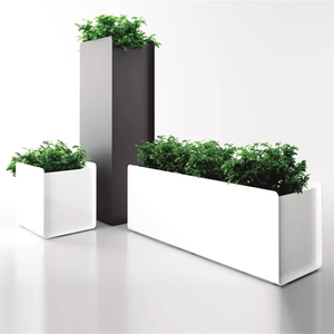 Planter Garden Pots Plants Box For Aluminum Flower Pot Artificial Outdoors Metal Raised Bed Planters Large Outdoor Rectangle