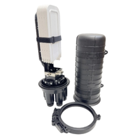 Boîtier de raccordement vertical étanche pour extérieur à 2 entrées et 4 sorties, avec joint mécanique, pour fibres optiques à 24, 48, 96, 144 cœurs