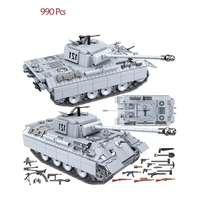 Tanque Panther Alemán Militar de la Segunda Guerra Mundial 121, Serie de Armas de Soldados, Modelo de Ladrillos de Construcción para Niños, Sets de Bloques de Construcción de la Segunda Guerra Mundial