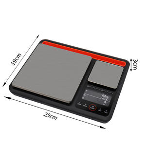 बहुक्रियाशील रसोई डिजिटल स्केल 1 जी परिशुद्धता दोहरी एलसीडी प्रदर्शित करता है डुअल प्लेटफॉर्म aaaaaaaa बैटरी रोह प्रमाणित स्टेनलेस स्टील - Product Image 6