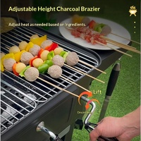 Barbecue Américain Pliable Spot Liftable – Utilisation Domestique et Extérieure, Cour, Pliant, Coupe-Vent, Anti-Rouille, Grande Conception Épaissie