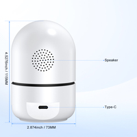 Caméra de sécurité domestique sans fil 3MP, caméra intelligente HD PTZ pour bébé et animal de compagnie, appel vidéo via application mobile WiFi, détection sonore, carte mémoire
