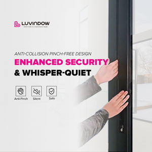 Luvindow中庭ガーデンビフォールドドア広い開口部断熱低Eガラスパティオドアアルミニウム - Product Image 5