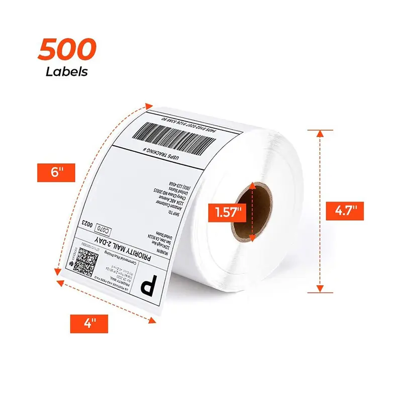 custom direct thermal paper label roll and price label stickers