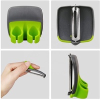 Outils Gadgets de cuisine en plastique, acier inoxydable, Double poignée de palmier, légumes éplucheur de pommes de terre