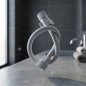 Tuyau d'irrigation flexible en silicone blanc, design moderne, garantie de 2 ans, accessoire de plomberie pour salle de bain - Product Image 2