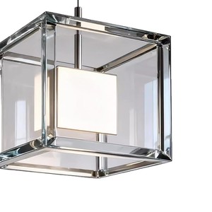 Square Pendant <b>Light</b> Led Chandelier For Living Room Bedroom Home Decor Single Head Modern Design Crystal <b>Cube</b> Lamp - Product Image 5