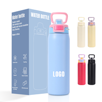 Bouteille d'eau isotherme en acier inoxydable ZREGGUR personnalisée de 550 ml pour le sport, la course à pied, la randonnée, la salle de sport, les voyages