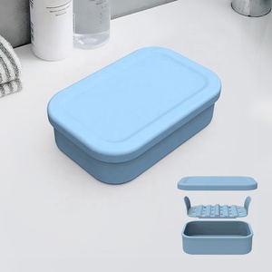 Enhanced Leak Proof Travel <strong>Soap</strong> Case with Lid Silicone <strong>Soap</strong> Container with Draining Layer Portable Bar <strong>Soap</strong> <strong>Holder</strong> for Bathroom - Product Image 4