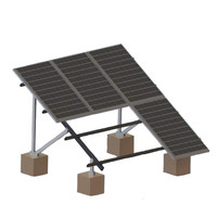 Kit complet de montage solaire photovoltaïque, support de panneau solaire en acier anodisé, résistance au vent de 60 m/s pour l'installation sur toit plat ou incliné