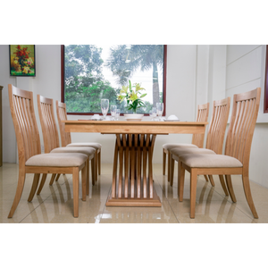 Ensemble table à manger et chaises modernes en bois de marque AMITY, prêt à assembler, fabriqué en usine au Vietnam, pour la maison ou l'hôtel - Product Image 1