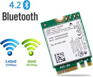 EDUP Mô-đun WiFi 802.11ac Băng Tần Kép Thẻ WiFi BT4.2 M.2 1200Mbps Wireless-AC 7265NGW Cho Máy Tính Xách Tay/Máy Tính Xách Tay - Product Image 1