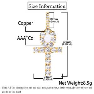 Collier pendentif croix plaqué or, bijoux personnalisés en argent sterling 925, avec diamant VVS et moissanite, motif Jésus - Product Image 1