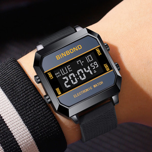 Reloj de Hombre Multifuncional BINBOND D081, Reloj Despertador, Cronógrafo, Puntero, Caja de Resina y Acero Inoxidable, Movimiento de Cuarzo - Product Image 2