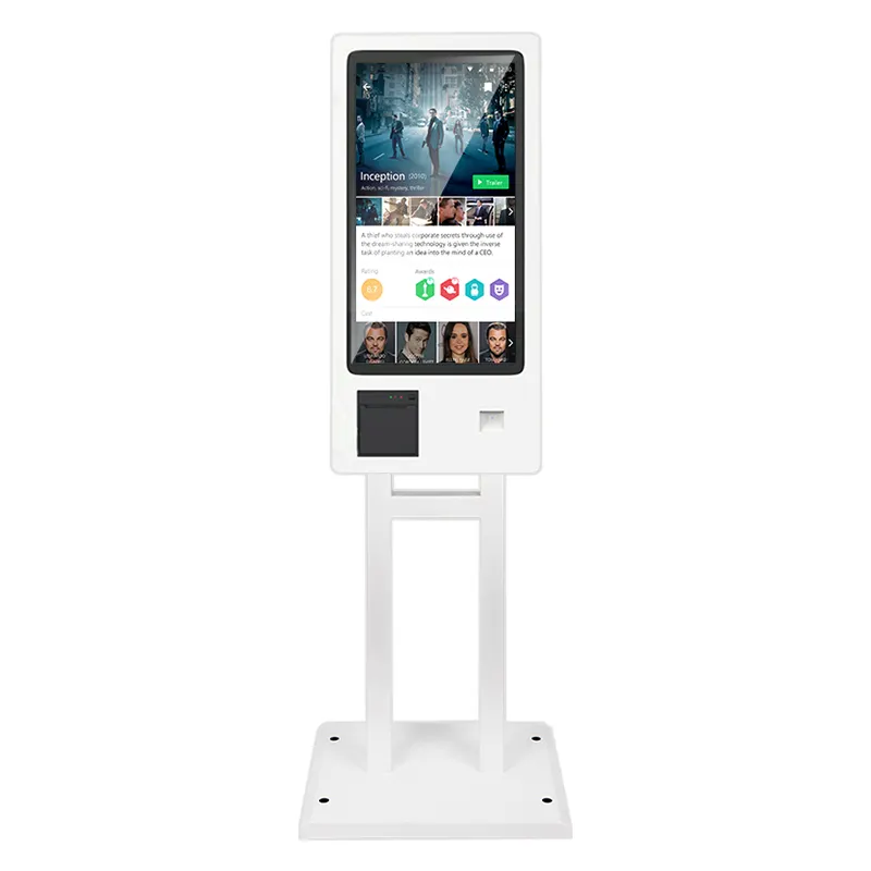 High Security anti-theft display indoor all in one self service order payment ordering movie ticket kiosk for Movie theaters