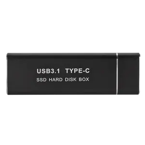 Les fabricants fournissent M.2 NGFF vers USB 3.1 type-c SSD haute-vitesse à l'état solide en alliage d'aluminium portable boîte de disque dur