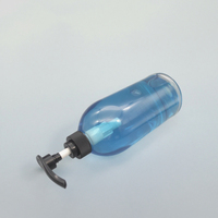 Bouteille en plastique PET transparente de 1000 ml avec pompe circulaire pour désinfectant pour les mains, savon liquide, nettoyant, emballage pour soins personnels, sérigraphie