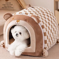 Lit pour animaux de compagnie en molleton de coton doux imprimé, écologique, luxueux, rembourrage en polyester, design moderne et tendance, dessin animé, chaleur hivernale