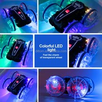 2.4G double RC montre cascadeur voiture jouets étanche véhicule geste Induction rapide Double face voiture amphibie avec lumières