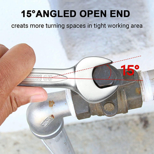 Llave inglesa plana de extremo abierto manual CRV de 6mm a 32mm OEM y ODM - Product Image 4