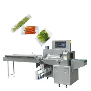 Automatic Fresh leafy Vegetable Beans And Fruit Food Pouch Flow Wrapping Packing Machine Equipment