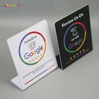 Support NFC YTS personnalisé en acrylique étanche et programmable pour avis Google (modèles 213/215/216) avec code QR