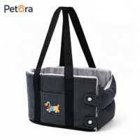 Petora - Lit de voiture pour animaux de compagnie en gros - Hamac de voyage pour petits chiens et chats - Coussin de console - Imperméable - Lavable - Portable - Antidérapant - Tapis pour siège avant