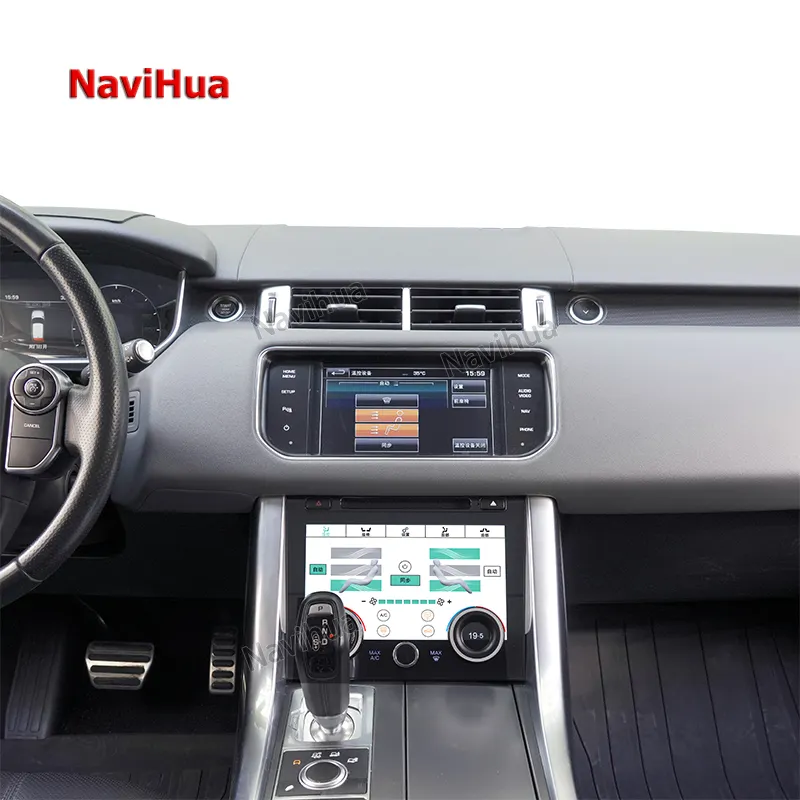 NaviHua 10 인치 새로운 업그레이드 AC 패널 터치 스크린 랜드 로버 레인지 로버 스포츠 에어컨 보드 자동차 기후 제어 LcD