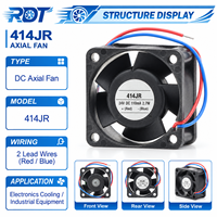 Ventilateur axial 414JR DC 24V 40mm 4025 sans balais 13000 tr/min à roulement à billes pour ventilation d'armoires industrielles et onduleurs