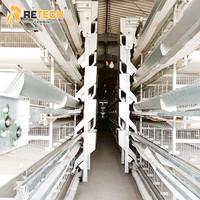 Système de collecte d'œufs automatique en acier galvanisé à chaud de type H, cages à volailles pour poulets, mangeoires et abreuvoirs