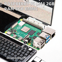 Raspberry Pi Série CM4 CM4102008 Processeur Quad-core 64 bits 1,5 GHz 2 Go de RAM 8 Go EMMC Décodage matériel 4Kp60 Gigabit Ethernet SMD IA