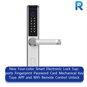 Serrure Intelligente Haut de Gamme à Télécommande HR, en Aluminium à Pont Thermique, Connexion Wi-Fi, Application Tuya, Clé Carte <span class=keywords><strong>pour</strong></span> la Sécurité Domestique - Product Image 1