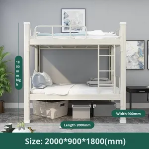 2025 nouveau modèle cadre en acier réglable lit superposé bureau combinaison assemblage facile université dortoir moderne appartement épaissi - Product Image 6