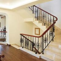 Balustrade en fer forgé noir au design traditionnel américain DB pour terrasse ou escalier de maison
