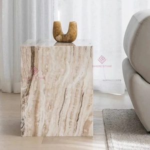 Nouveau Tiramisu <span class=keywords><strong>Table</strong></span> d'appoint en travertin <span class=keywords><strong>Table</strong></span> d'appoint en marbre personnalisée de luxe <span class=keywords><strong>Table</strong></span> d'appoint italienne en pierre naturelle <span class=keywords><strong>Table</strong></span> de nuit - Product Image 4