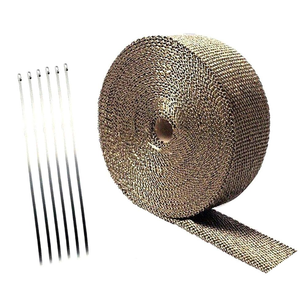 Выхлопная трубка для мотоцикла 5 м, лента для тепловой обмотки, теплоизоляция для автомобилей, защита от выхлопной трубы, Теплоизоляционный экран