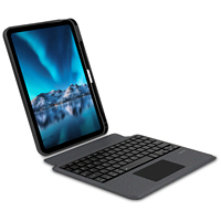 Clavier rétroéclairé détachable pour tablette pour iPad 10e génération Étui en cuir PU avec emplacement pour stylet Rétroéclairage