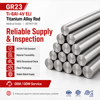 Barre en alliage de titane de qualité médicale GR23 Ti-6Al-4V ELI, conforme à la norme ASTM F136, biocompatible, pour la fabrication d'implants chirurgicaux