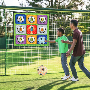 Anak-anak bermain permainan luar ruangan melempar permainan sepak bola <span class=keywords><strong>Set</strong></span> lipat tikar kain tujuan bola lengket menembak olahraga berkemah untuk anak-anak - Product Image 4