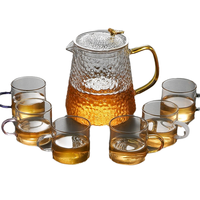 Bouilloire à thé en verre résistant à la chaleur, sans BPA, grande capacité, pour thé en vrac, compatible cuisinière, 450ml, 650ml, 900ml, avec infuseur amovible