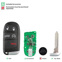 Télécommande universelle Autel IKEY CL005AL, télécommande intelligente à 5 boutons pour clé de voiture de style Chrysler